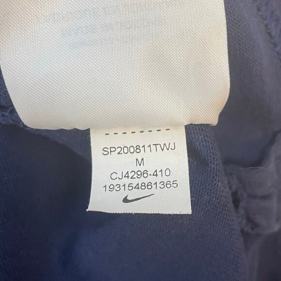 Nike Men’s Colorblock T-Shirt Blue Navy Gray Medium CJ4296-410 Crewneck Cotton - Picture 4 of 9